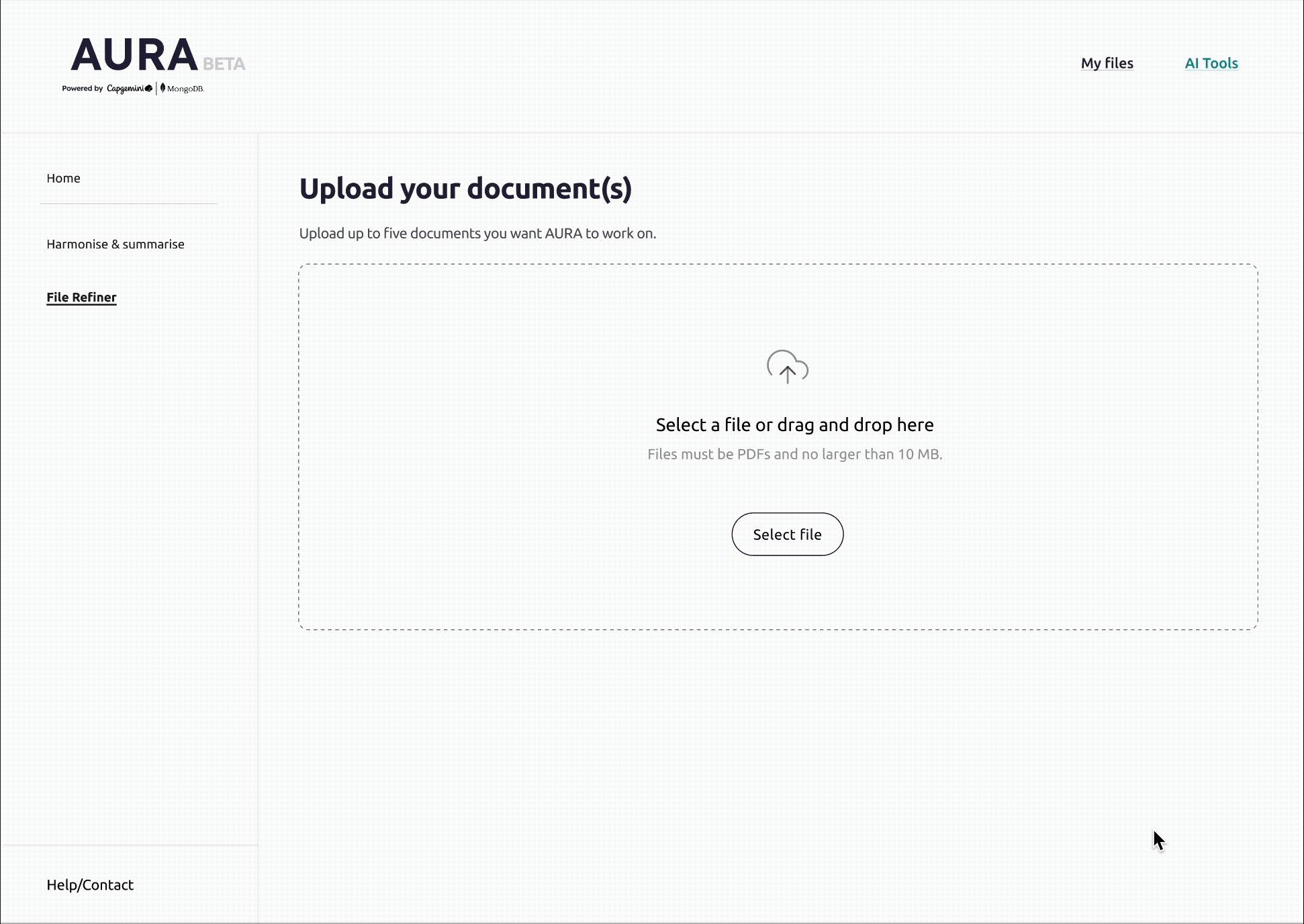 Animated demonstration of the new AURA generate feature